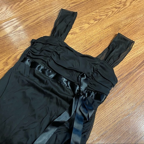 Vintage Y2K Mesh Dress Y2K Dress Sheer Dress Homecoming Prom Black Slip Dress - Picture 4 of 14